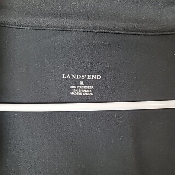 Lands' End Black Full Zip Lightweight Jacket Women's Size XL Activewear EUC - Picture 3 of 15